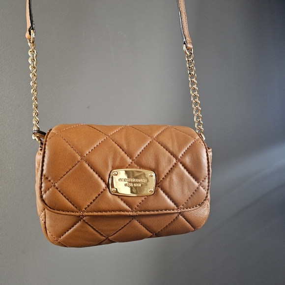MICHAEL Michael Kors Handbags - Michael Kors brown crossbody quilted bag